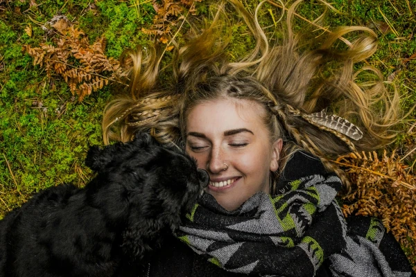 Rescue pet showing trust and bonding after healing