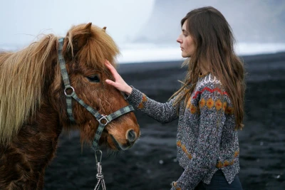 Ideal client practicing animal communication with their horse